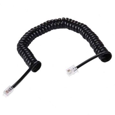 Cordón RJ9 enrollado para teléfonos fijos y de oficina
