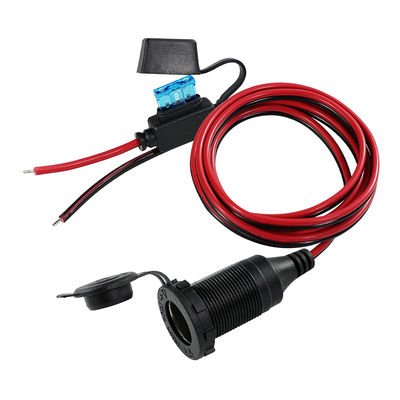 Enchufe de encendedor de cigarrillos de 12V 24V a cable de alambre estañado con fusible en línea