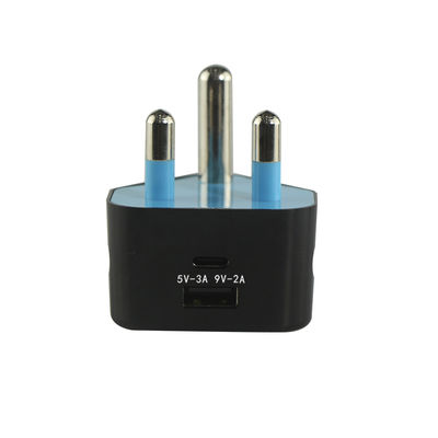 Cargador USB enchufable con puertos USB-C y USB-A 5V 3.4A