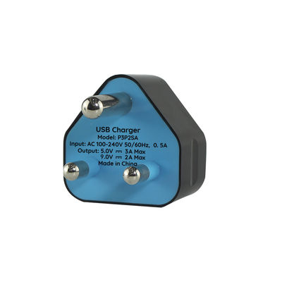 Cargador USB enchufable con puertos USB-C y USB-A 5V 3.4A