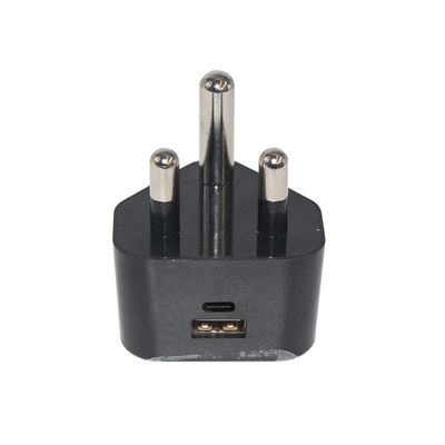 Cargador USB enchufable con puertos USB-C y USB-A 5V 3.4A