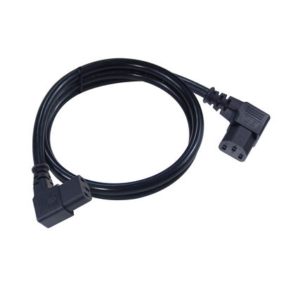 Cable de extensión de alimentación C13 a C13 en ángulo recto para monitor de servidor PDU