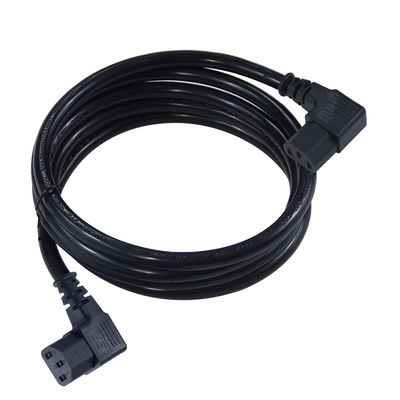 Cable de extensión de alimentación C13 a C13 en ángulo recto para monitor de servidor PDU