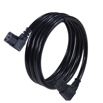 Cable de extensión de alimentación C13 a C13 en ángulo recto para monitor de servidor PDU