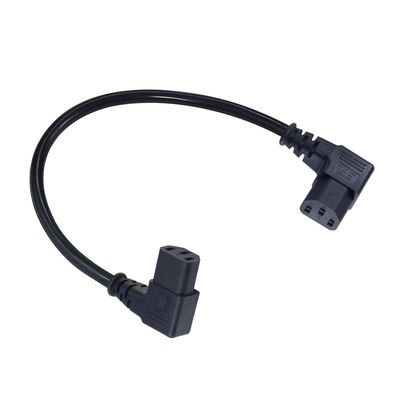 Cable de extensión de alimentación C13 a C13 en ángulo recto para monitor de servidor PDU