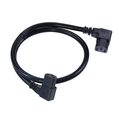 Cable de extensión de alimentación C13 a C13 en ángulo recto para monitor de servidor PDU