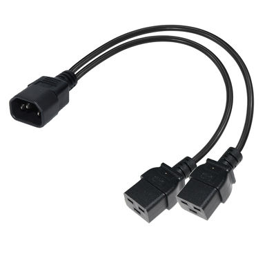 Cable divisor de alimentación IEC 60320 C14 a doble C19 para racks de servidores