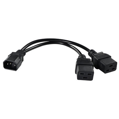 Cable divisor de alimentación IEC 60320 C14 a doble C19 para racks de servidores