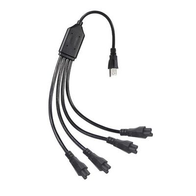 NEMA 5-15P a 4-Way IEC C5 Cordón de división de energía- US Plug to Cloverleaf Adapter Cable para portátil, adaptador, cargador de portátil