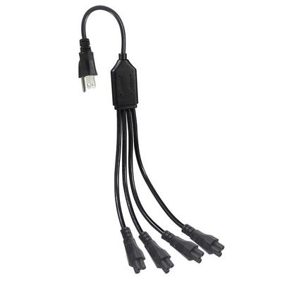 NEMA 5-15P a 4-Way IEC C5 Cordón de división de energía- US Plug to Cloverleaf Adapter Cable para portátil, adaptador, cargador de portátil