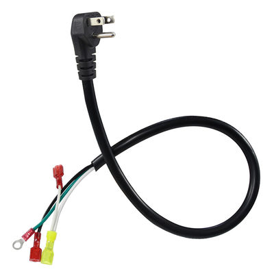 Ángulo derecho US 3 puntas de conexión a la pala/anillo del terminal del cable de alimentación 14AWG