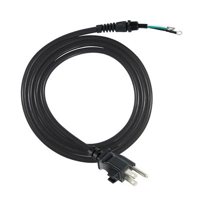 Cable de extensión de extremo abierto de 3P, enchufe NEMA 5-15P a cable pelado, cable de alimentación de 14AWG con clip de alivio de tensión, uso en interiores/exteriores
