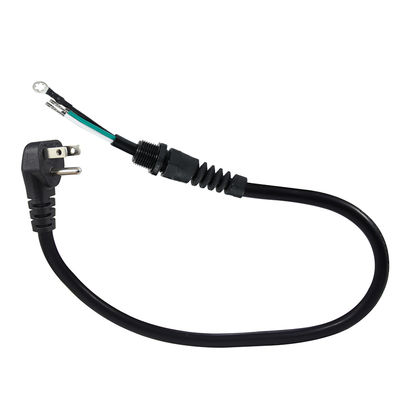 Cable de alimentación con enchufe Schuko y ángulo recto NEMA 5-15P con alivio de tensión