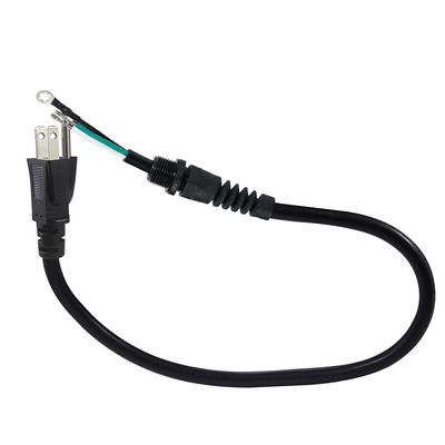 Cable de alimentación con enchufe Schuko y ángulo recto NEMA 5-15P con alivio de tensión