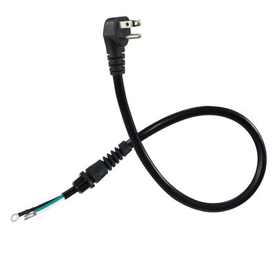 Cable de alimentación con enchufe Schuko y ángulo recto NEMA 5-15P con alivio de tensión