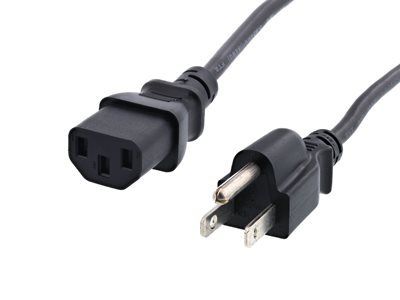 Sistema estándar de cable de alimentación 3 FT C13 esencial para conexiones de PC y monitor