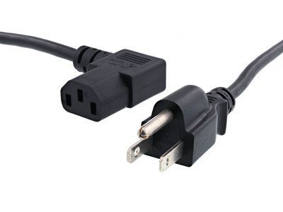 Cómodo cable de alimentación C13 de 6 pies con diseño de ángulo recto