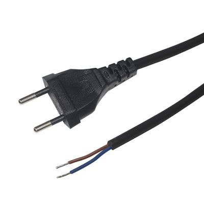 1.8M EU 2Pin Plug Cordón de alimentación 250V 10A Cable de PVC
