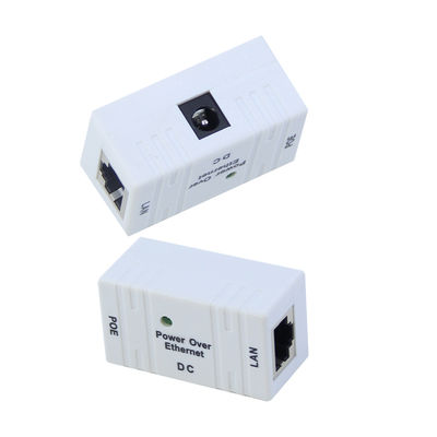 Inyector POE 1xLAN Puerto 10/100/1000mbps Potencia a través de Ethernet 12V 1A