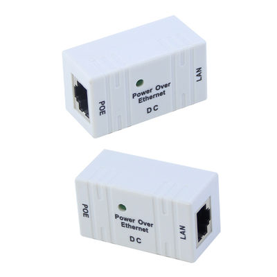 Inyector POE 1xLAN Puerto 10/100/1000mbps Potencia a través de Ethernet 12V 1A