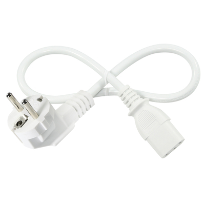 Cable de alimentación EU de 3 clavijas a IEC C13 - Cable de alimentación europeo para computadora, monitor, impresora, adaptador, 250V 10A