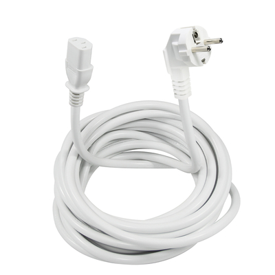 Cable de alimentación EU de 3 clavijas a IEC C13 - Cable de alimentación europeo para computadora, monitor, impresora, adaptador, 250V 10A