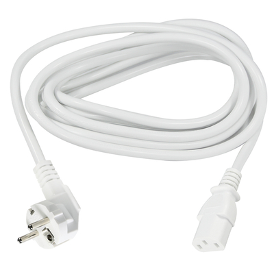 Cable de alimentación EU de 3 clavijas a IEC C13 - Cable de alimentación europeo para computadora, monitor, impresora, adaptador, 250V 10A