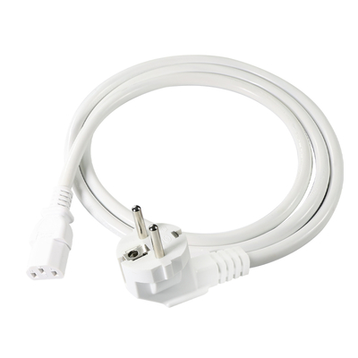 Cable de alimentación EU de 3 clavijas a IEC C13 - Cable de alimentación europeo para computadora, monitor, impresora, adaptador, 250V 10A