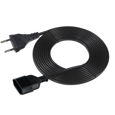Cable de extensión EU de 2 clavijas 1,2M Negro PVC