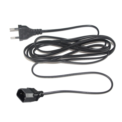 Cable de alimentación europeo de 2 pines con enchufe de la UE a IEC C18 para adaptador de portátil, amplificador de audio, proyector, impresora, 250 V 2,5 A