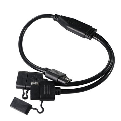 Arnés de cableado de luz de remolque divisor en Y de 3 vías, PVC negro de 1,2 m