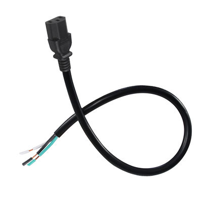 Cable de alimentación IEC C13 a cable pelado 10A 250V para PDU de servidor