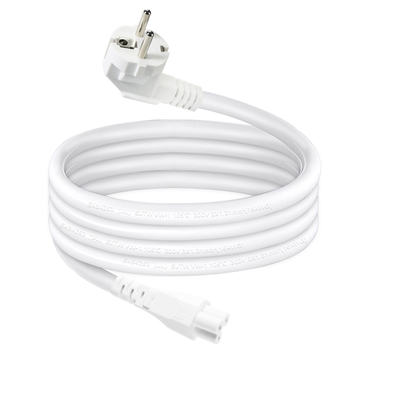 Cable de alimentación EU Plug a IEC C5 - Cable de CA europeo de 2 pines para adaptador de portátil, notebook, proyector, conector Cloverleaf de 2.5A 250V