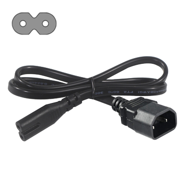 Cable de alimentación C7 a C18 en ángulo recto para electrodomésticos pequeños