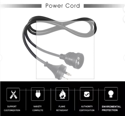 Cable de extensión australiano de 3 clavijas 10A/15A con cable de PVC aprobado por SAA