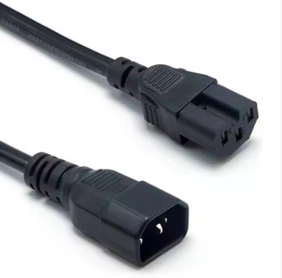 Cable de alimentación de IEC C14 a C15, cable de alta temperatura de 250 V a 10 A de macho a hembra para servidor, red, PDU, caldera