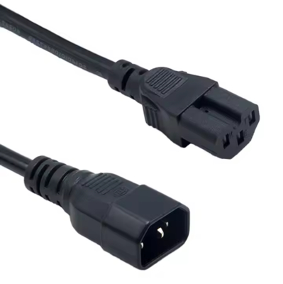Cable de alimentación de IEC C14 a C15, cable de alta temperatura de 250 V a 10 A de macho a hembra para servidor, red, PDU, caldera
