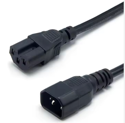 Cable de alimentación de IEC C14 a C15, cable de alta temperatura de 250 V a 10 A de macho a hembra para servidor, red, PDU, caldera