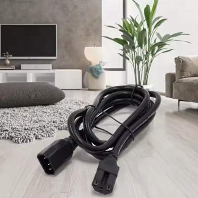 Cable de alimentación de IEC C14 a C15, cable de alta temperatura de 250 V a 10 A de macho a hembra para servidor, red, PDU, caldera