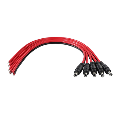Cable de alimentación de enchufe macho DC a cable estañado, 5,5x2,1 mm o 5,5x2,5 mm, cable adaptador de corriente de 12 V CC para CCTV, LED, bricolaje