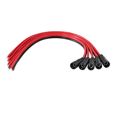 Cable de alimentación de enchufe macho DC a cable estañado, 5,5x2,1 mm o 5,5x2,5 mm, cable adaptador de corriente de 12 V CC para CCTV, LED, bricolaje