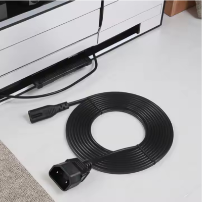 Cable de alimentación C7 a C18 en ángulo recto, cable de alimentación IEC 60320, hembra a hembra, 10A 250V, aprobado por VDE