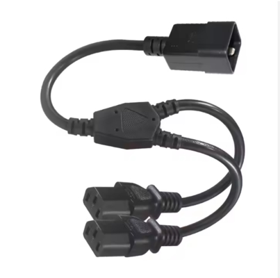 Cable divisor de alimentación C20 a doble C13, 250V 15A, cable de extensión IEC 60320 para PDU/Centro de datos/Servidor