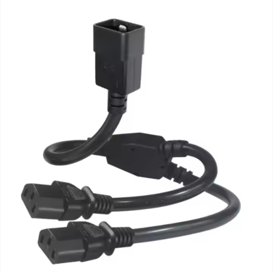 Cable divisor de alimentación C20 a doble C13, 250V 15A, cable de extensión IEC 60320 para PDU/Centro de datos/Servidor