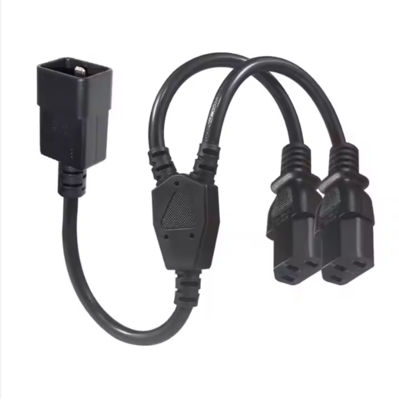 Cable divisor de alimentación C20 a doble C13, 250V 15A, cable de extensión IEC 60320 para PDU/Centro de datos/Servidor
