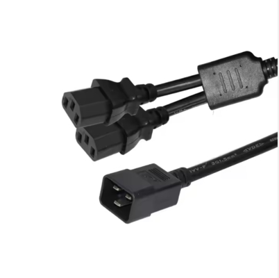 Cable divisor de alimentación C20 a doble C13, 250V 15A, cable de extensión IEC 60320 para PDU/Centro de datos/Servidor