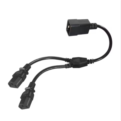 Cable divisor de alimentación C20 a doble C13, 250V 15A, cable de extensión IEC 60320 para PDU/Centro de datos/Servidor