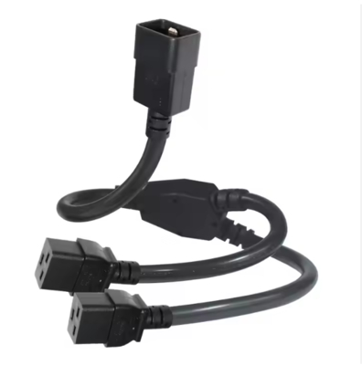 Cable divisor de alimentación C20 a doble C19, 250V 16A, cable de extensión IEC de alta resistencia para PDU, servidor, uso en centro de datos