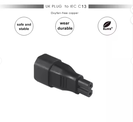 Adaptador de corriente IEC C14 a C7 para portátil, DVD, PS2