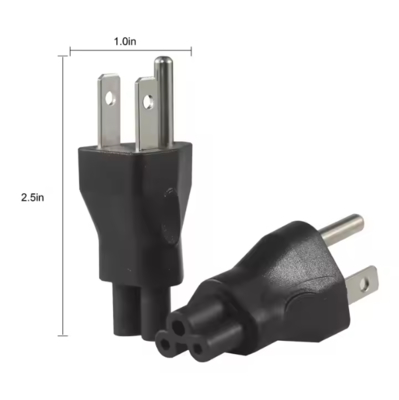 NEMA 5-15P a C5 Cable de adaptador de alimentación para computadoras portátiles